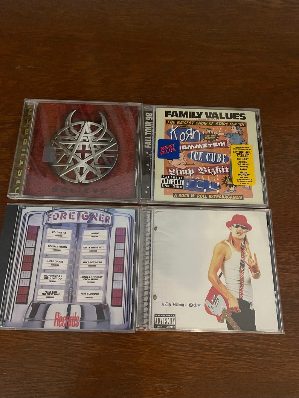 Lot of Four Rock cd’s - kid rock - disturbed - foreigner - family values